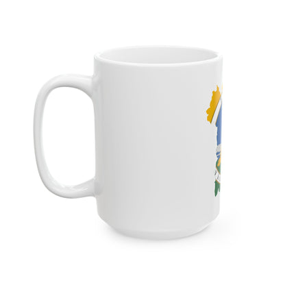 Flag-map of Fejer County (Hungary) White Coffee Mug