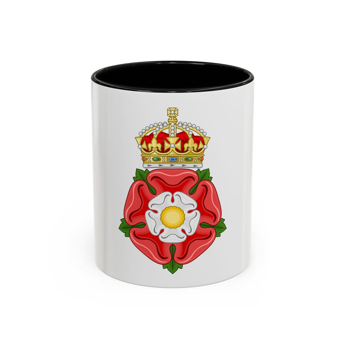 Tudor Rose, royally crowned - Accent Coffee Mug