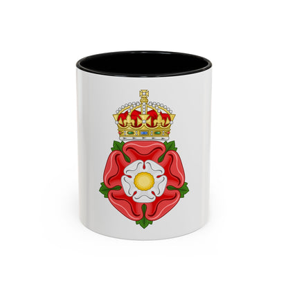 Tudor Rose, royally crowned - Accent Coffee Mug