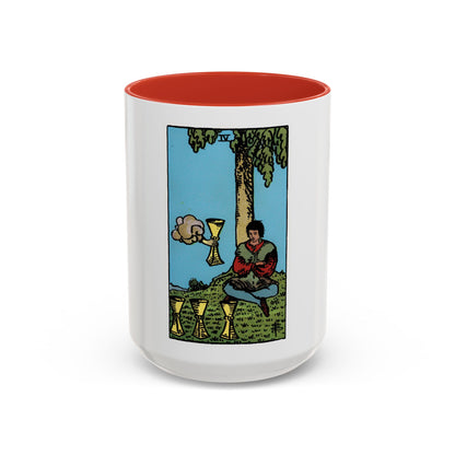The 4 of Cups (Tarot Card) Accent Coffee Mug