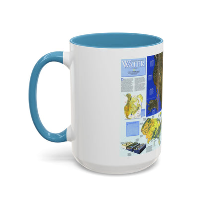 North America - Water- Precious Resource (1993) (Map) Accent Coffee Mug