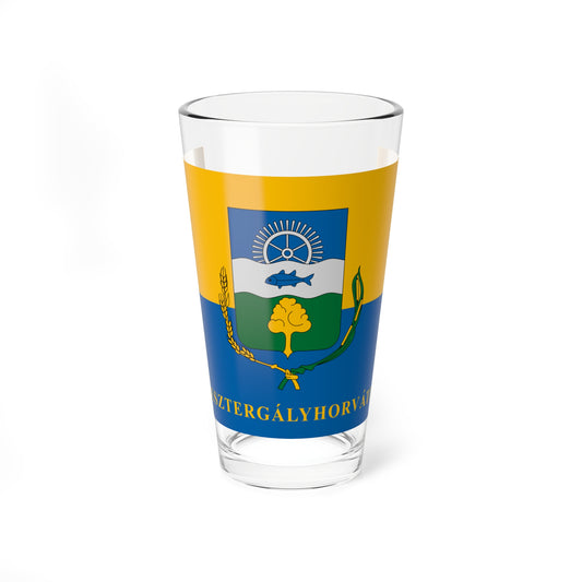 Flag of Esztergalyhorvati (Hungary) Pint Glass 16oz