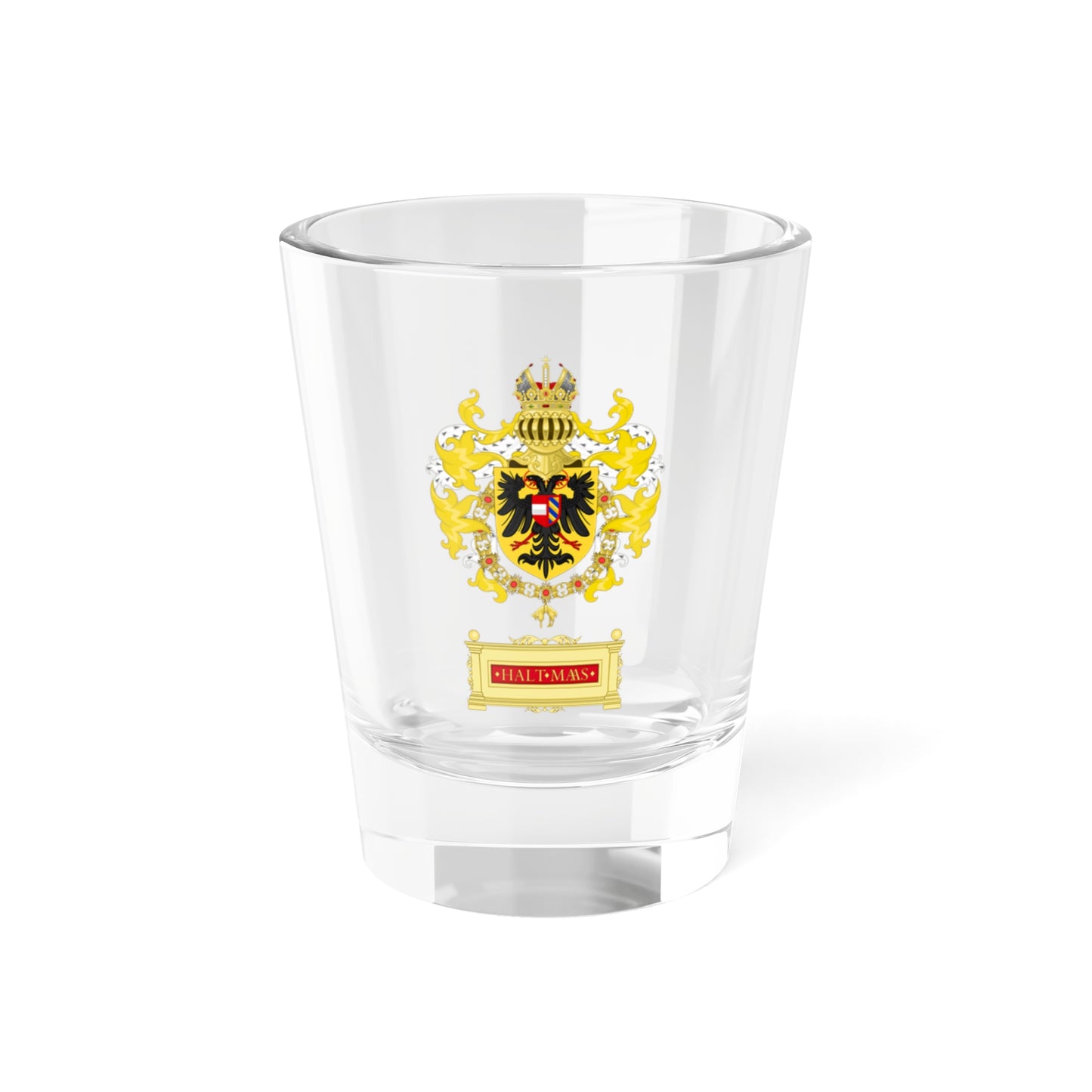 Ornamented Coat of Arms of Maximilian I, Holy Roman Emperor - Shot Glass 1.5oz