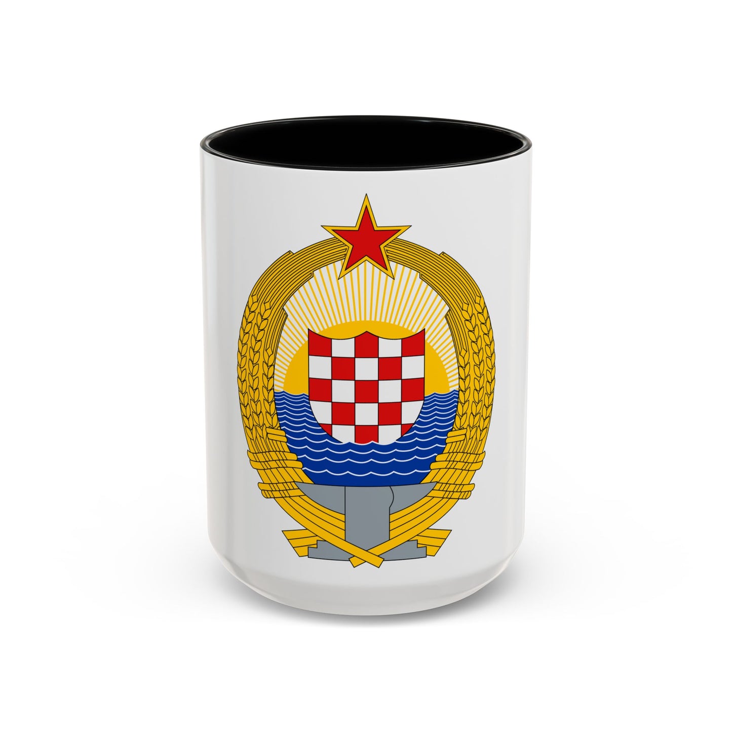 Coat of Arms of the Socialist Republic of Croatia - Accent Coffee Mug