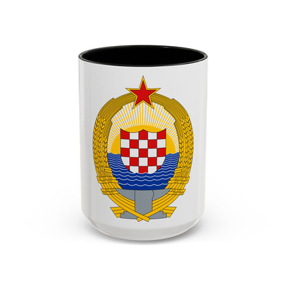 Coat of Arms of the Socialist Republic of Croatia - Accent Coffee Mug