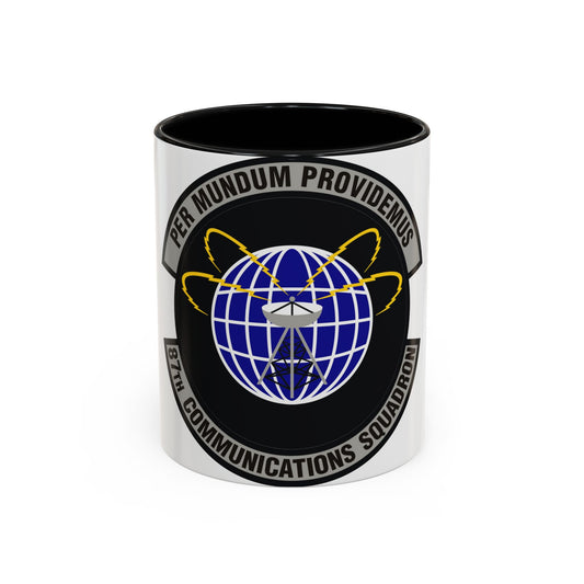 87th Communications Squadron (U.S. Air Force) Accent Coffee Mug