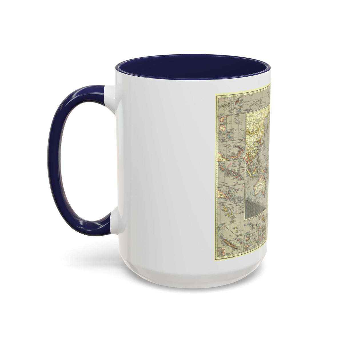 Pacific Ocean (1936) (Map) Accent Coffee Mug