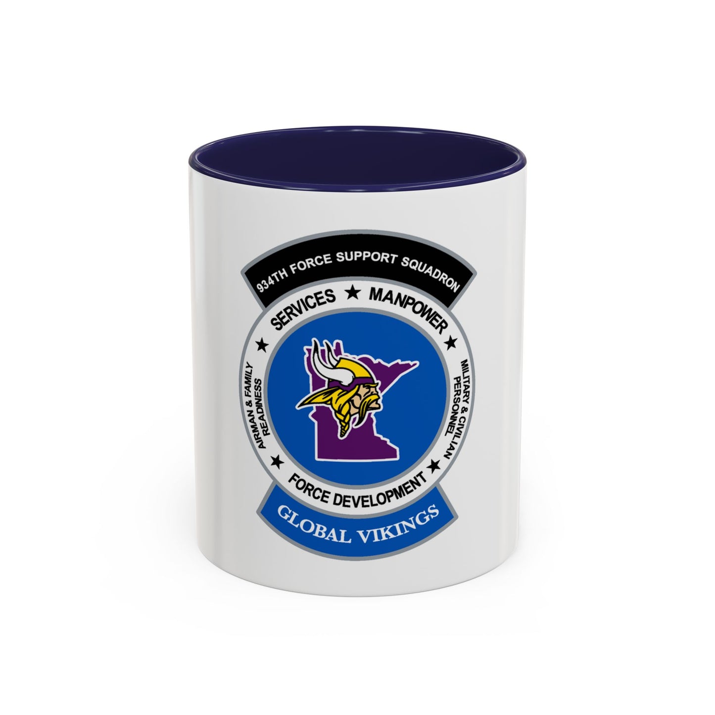 934th Force Support Sq. GLOBAL VIKINGS (U.S. Air Force) Accent Coffee Mug