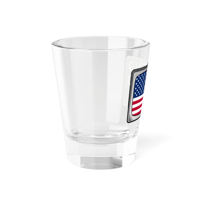 U.S. flag on television (United States) Shot Glass 1.5oz