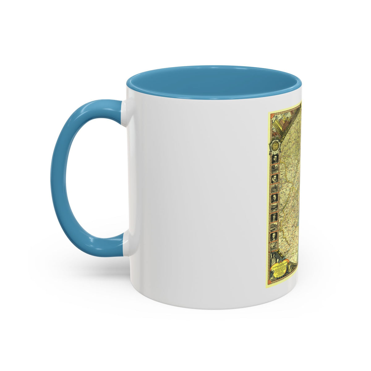 USA - New York City (1939) (Map) Accent Coffee Mug