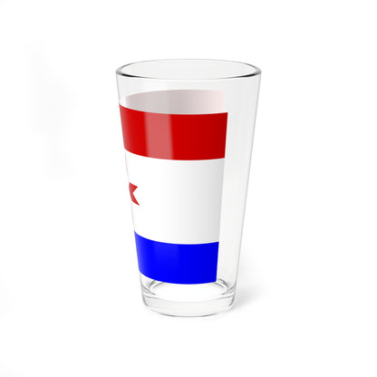Flag of Mordovia alternative (Russia) Pint Glass 16oz