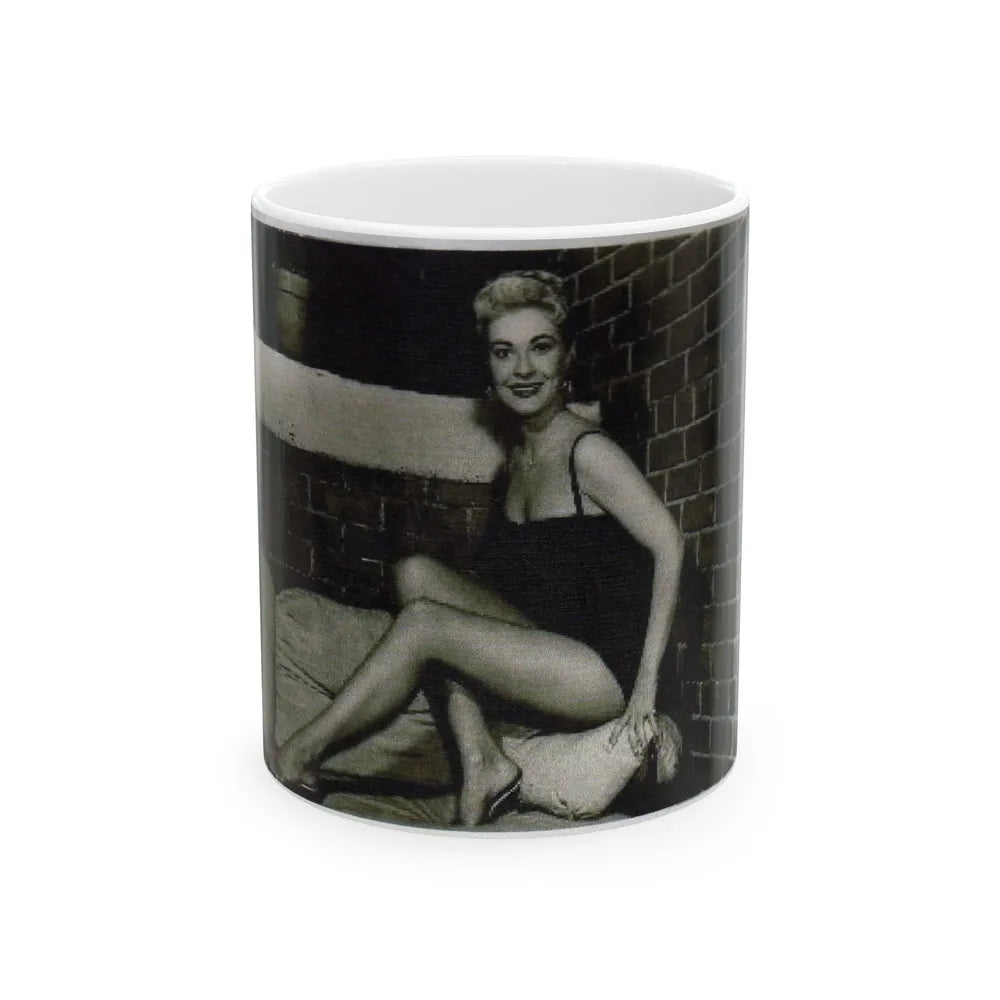 Lori Nelson #54 - Printed & Scanned (Vintage Female Icon) White Coffee Mug-11oz-Go Mug Yourself