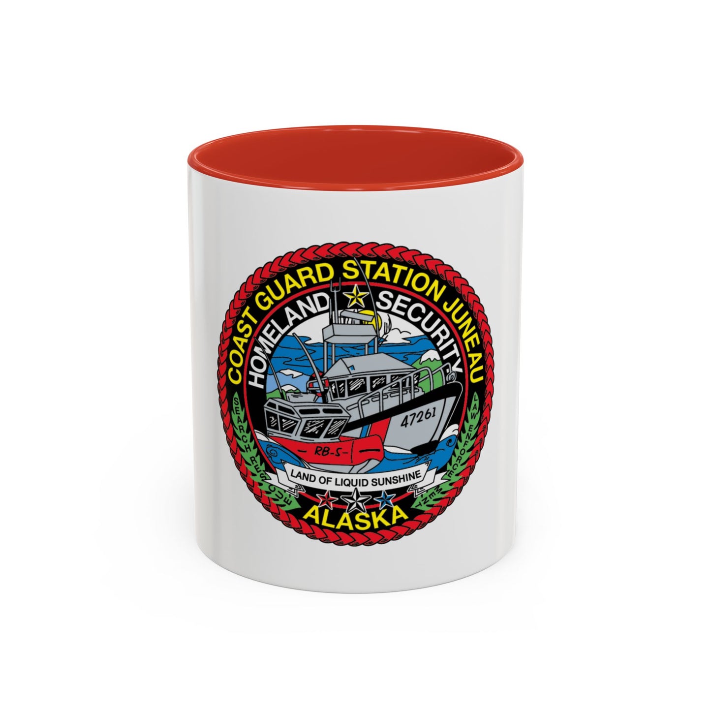 USCG Station Juneau Alaska   Homeland Security (U.S. Coast Guard) Accent Coffee Mug