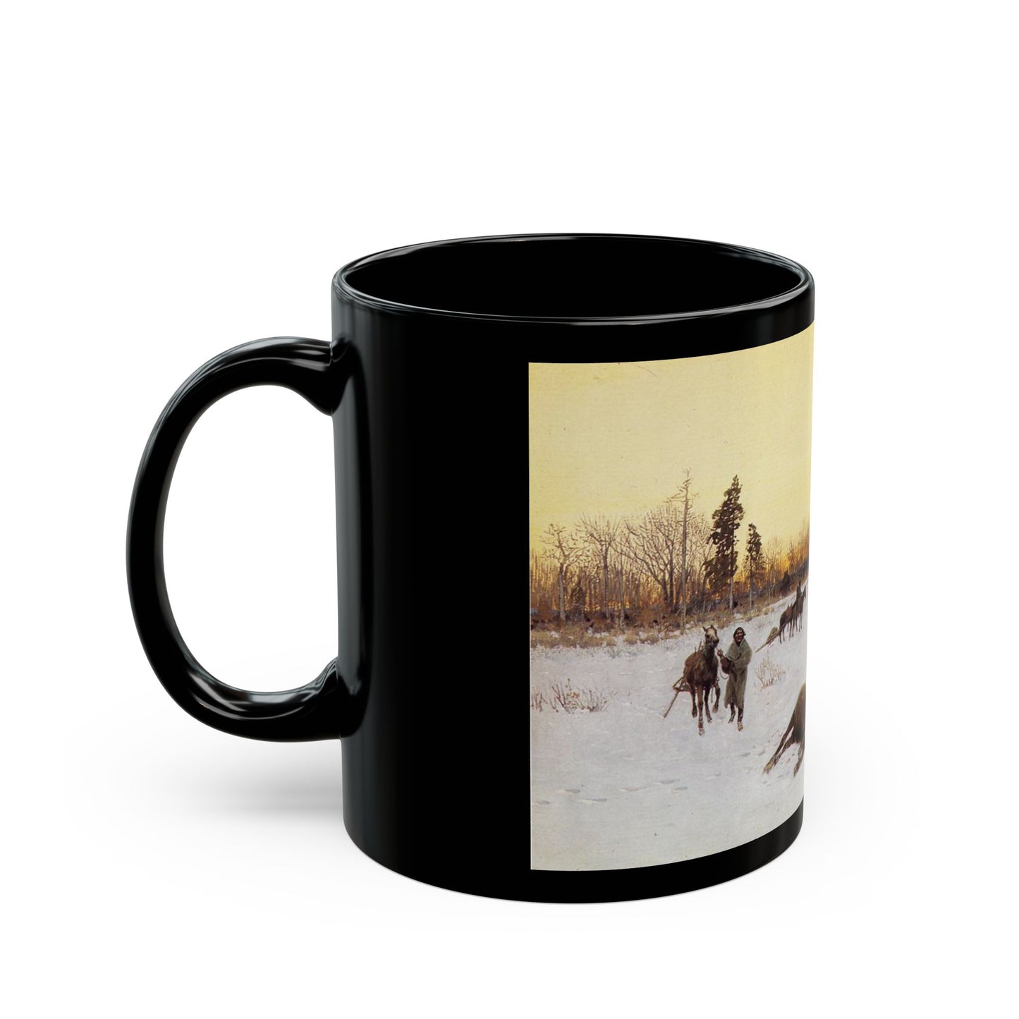 Henry Farny (1847-1916) a lucky shot - 1903 - Black Coffee Mug