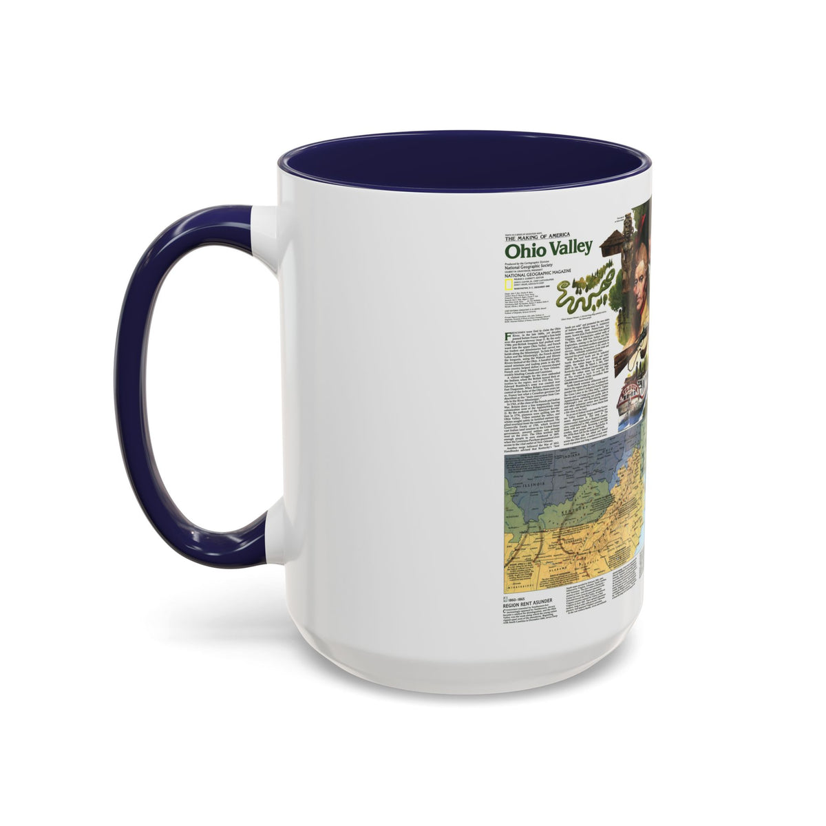 USA - Ohio Valley 2 (1985) (Map) Accent Coffee Mug