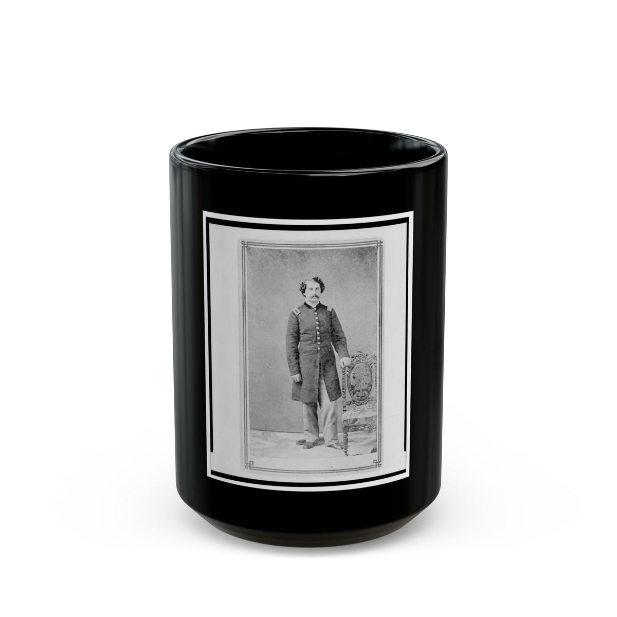 Arthur Linn, U.S.A., In Uniform, Full-Length Portrait, Facing Front (U.S. Civil War) Black Coffee Mug