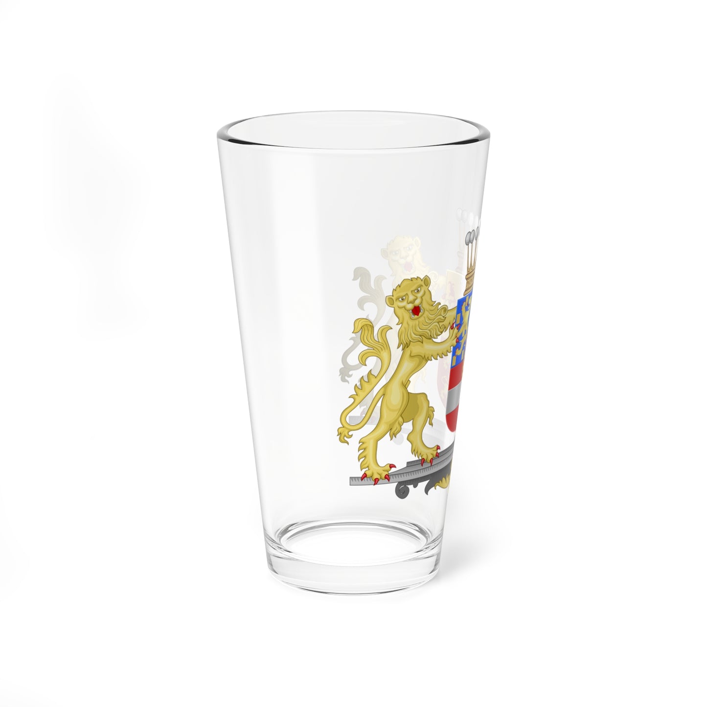 Achievement of Nassau Siegen  protestant branch Princely Counts (Netherlands) (Coat of Arms) Pint Glass 16oz