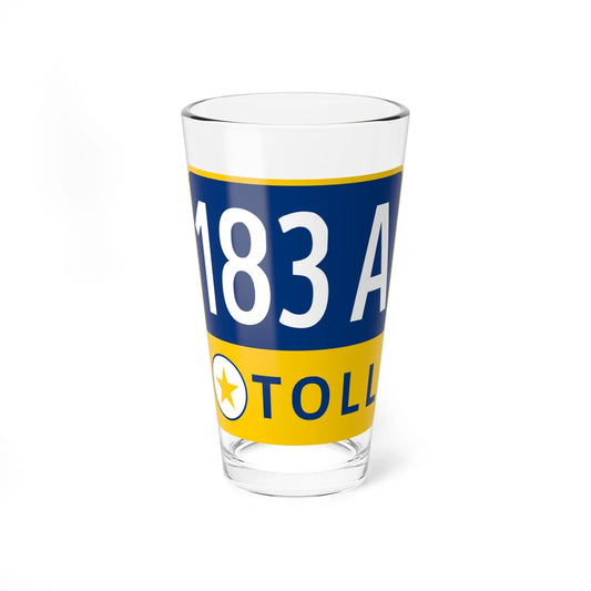 183A Toll Road free (Texas) (Road Sign) Pint Glass 16oz 16oz - Go Mug Yourself