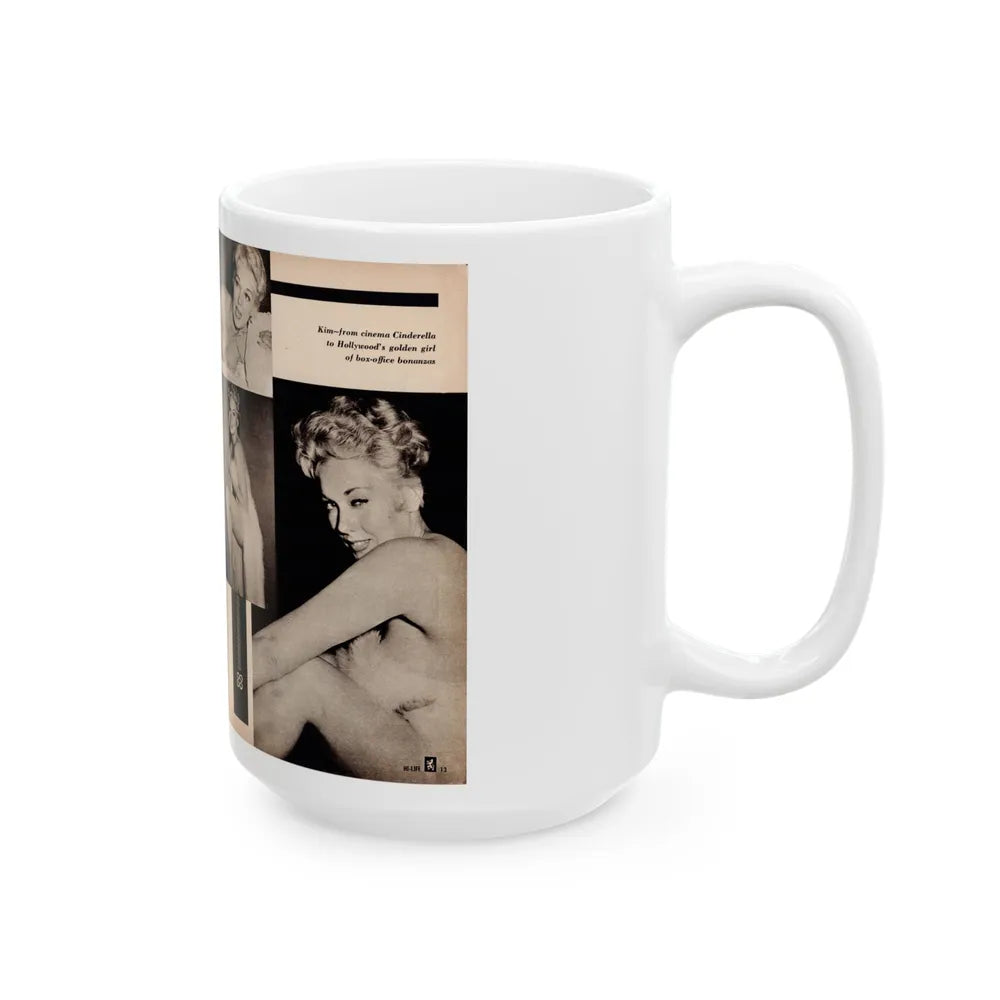 Kim Novak #344 (Vintage Female Icon) White Coffee Mug-Go Mug Yourself