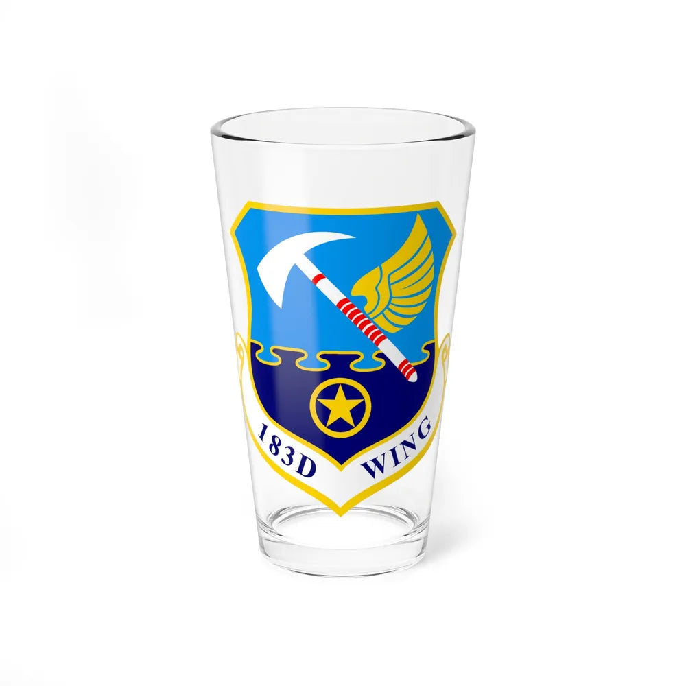 183d Wing emblem (U.S. Air Force) Pint Glass 16oz-16oz-Go Mug Yourself