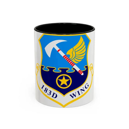 183d Wing emblem (U.S. Air Force) Accent Coffee Mug 11oz Black - Go Mug Yourself