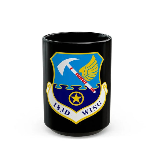 183d Wing emblem (U.S. Air Force) Black Coffee Mug 15oz - Go Mug Yourself