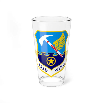 183d Wing emblem (U.S. Air Force) Pint Glass 16oz 16oz - Go Mug Yourself