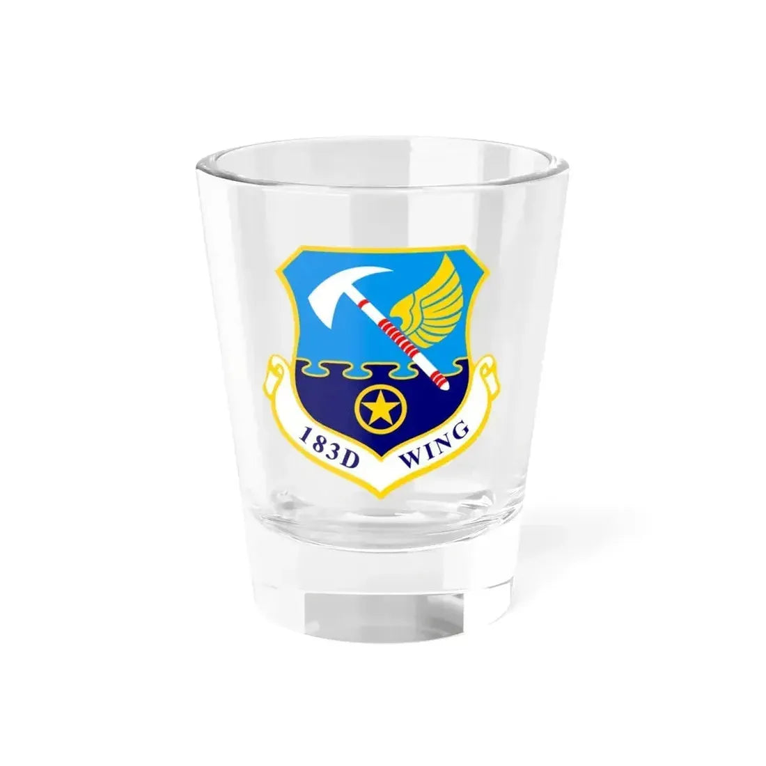 183d Wing emblem (U.S. Air Force) Shot Glass 1.5oz 1.5oz - Go Mug Yourself