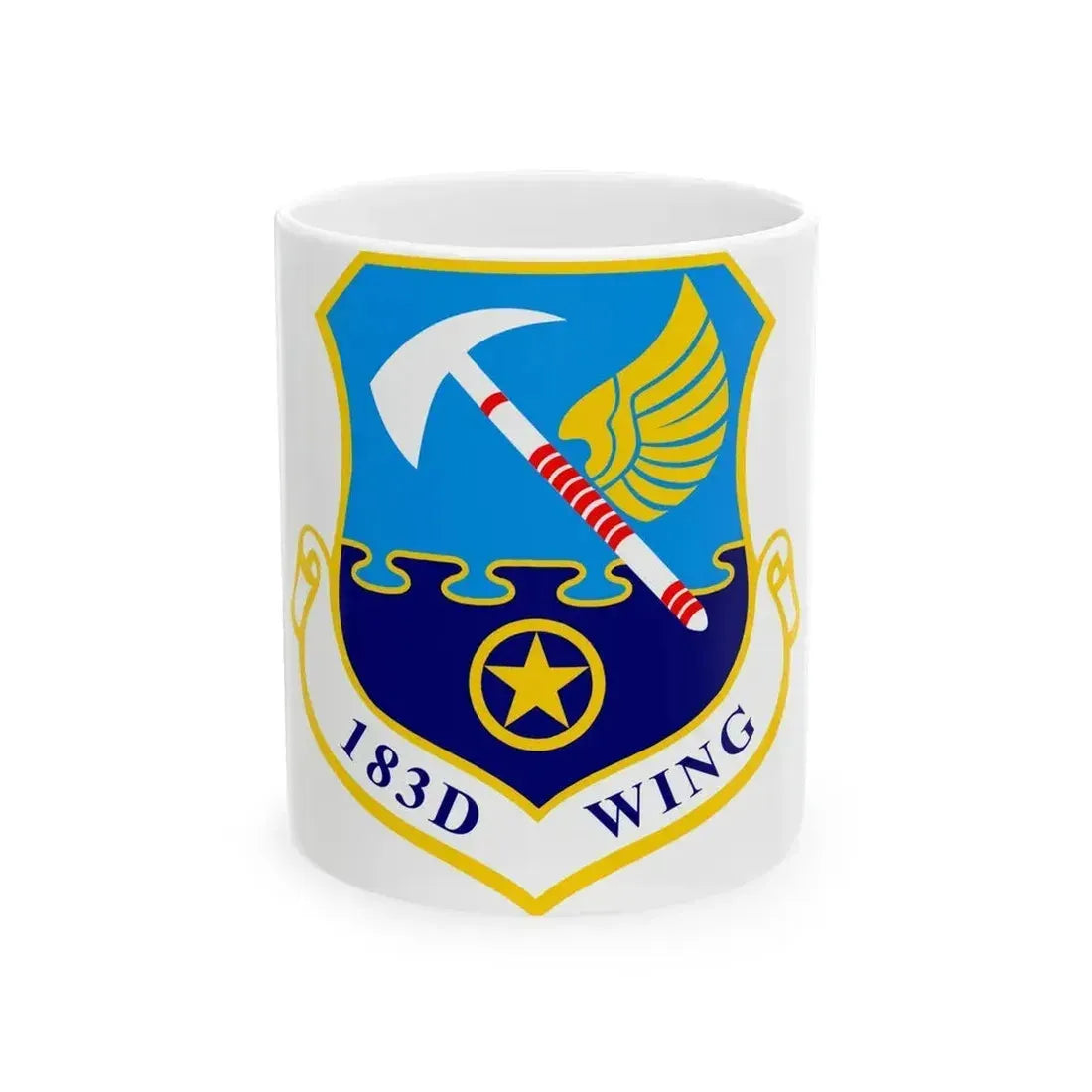 183d Wing emblem (U.S. Air Force) White Coffee Mug 11oz - Go Mug Yourself