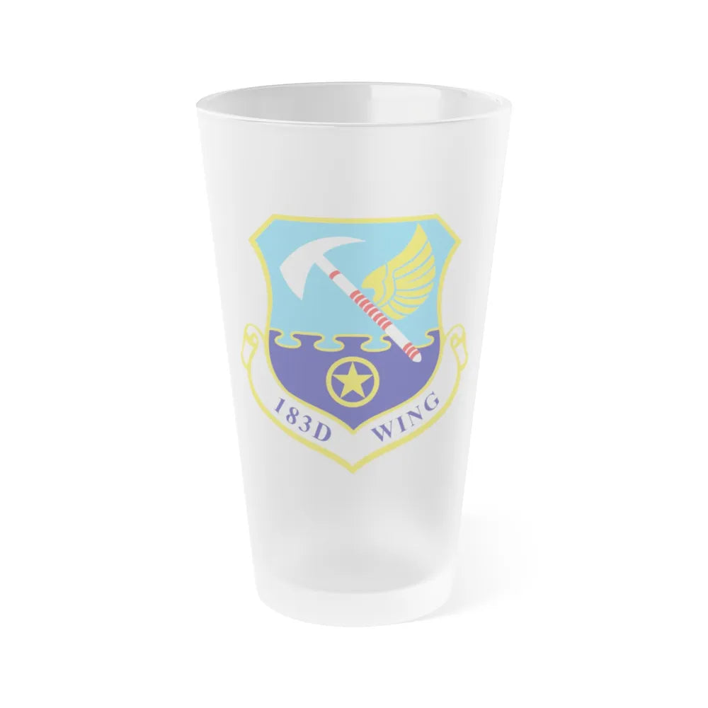 183d Wing (U.S. Air Force) Frosted Pint Glass 16oz-16oz-Frosted-Go Mug Yourself