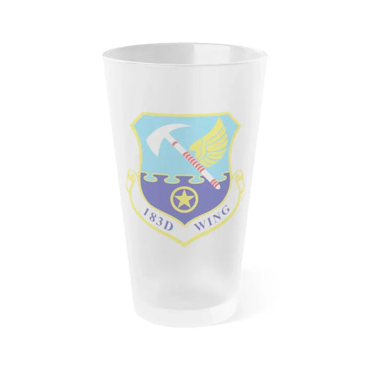 183d Wing (U.S. Air Force) Frosted Pint Glass 16oz 16oz Frosted - Go Mug Yourself