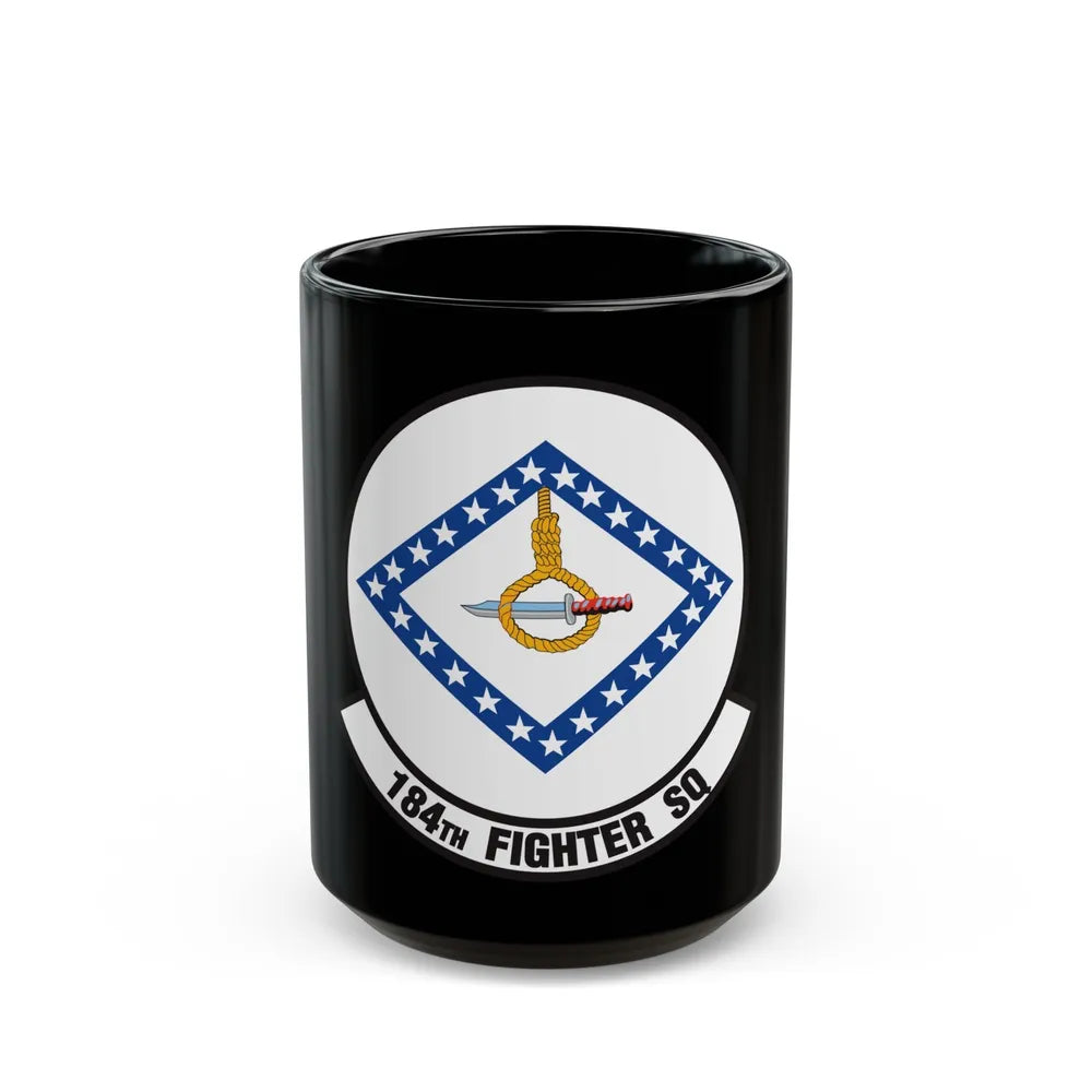 184 Fighter Squadron (U.S. Air Force) Black Coffee Mug-15oz-Go Mug Yourself