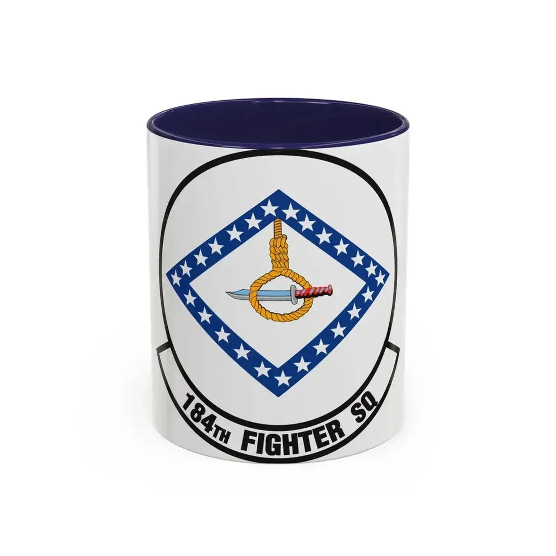 184 Fighter Squadron (U.S. Air Force) Accent Coffee Mug 11oz Navy - Go Mug Yourself