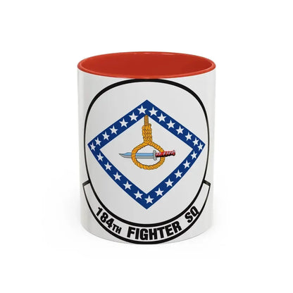 184 Fighter Squadron (U.S. Air Force) Accent Coffee Mug 11oz Red - Go Mug Yourself