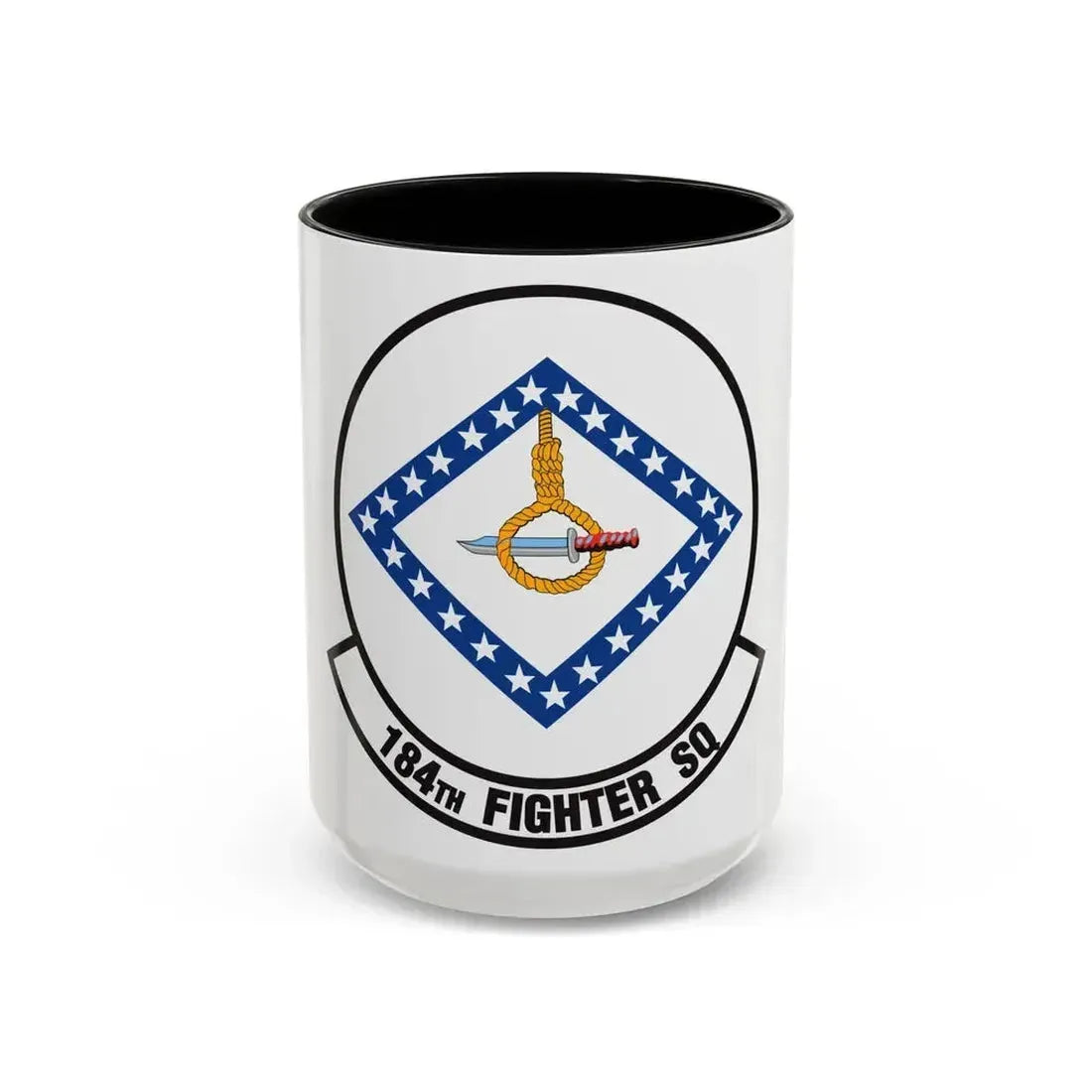 184 Fighter Squadron (U.S. Air Force) Accent Coffee Mug 15oz Black - Go Mug Yourself