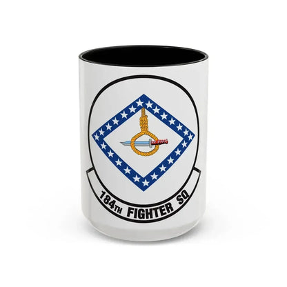 184 Fighter Squadron (U.S. Air Force) Accent Coffee Mug 15oz Black - Go Mug Yourself