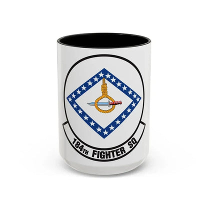 184 Fighter Squadron (U.S. Air Force) Accent Coffee Mug 15oz Black - Go Mug Yourself