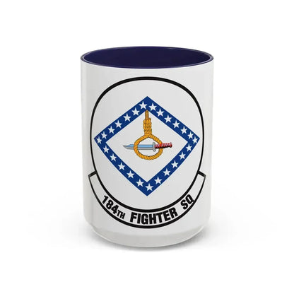 184 Fighter Squadron (U.S. Air Force) Accent Coffee Mug 15oz Navy - Go Mug Yourself