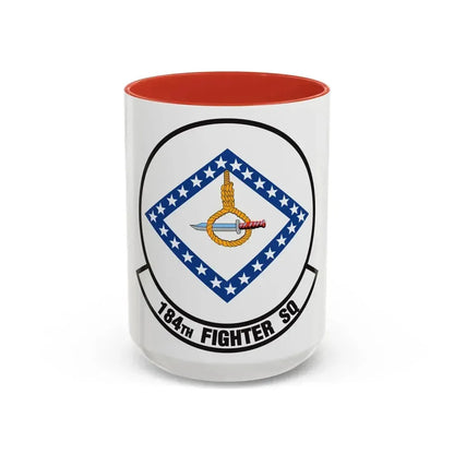 184 Fighter Squadron (U.S. Air Force) Accent Coffee Mug 15oz Red - Go Mug Yourself