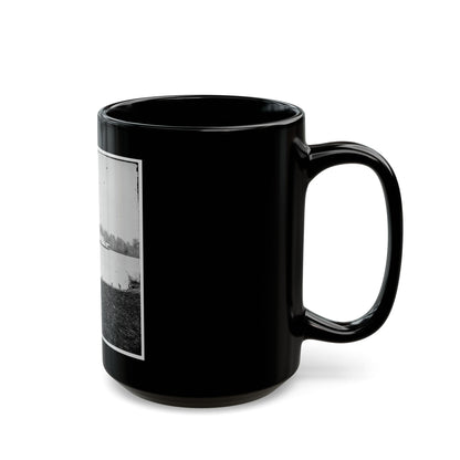 Appomattox River, Virginia. Boat On The Appomattox River (U.S. Civil War) Black Coffee Mug