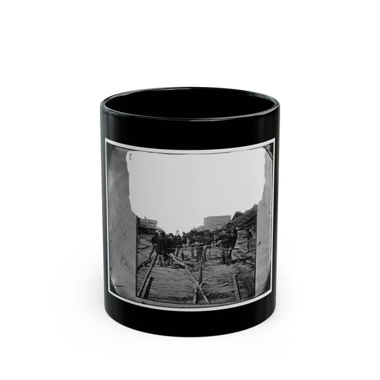 Atlanta, Georgia. Sherman's Men Tearing Up Railroad Track (U.S. Civil War) Black Coffee Mug