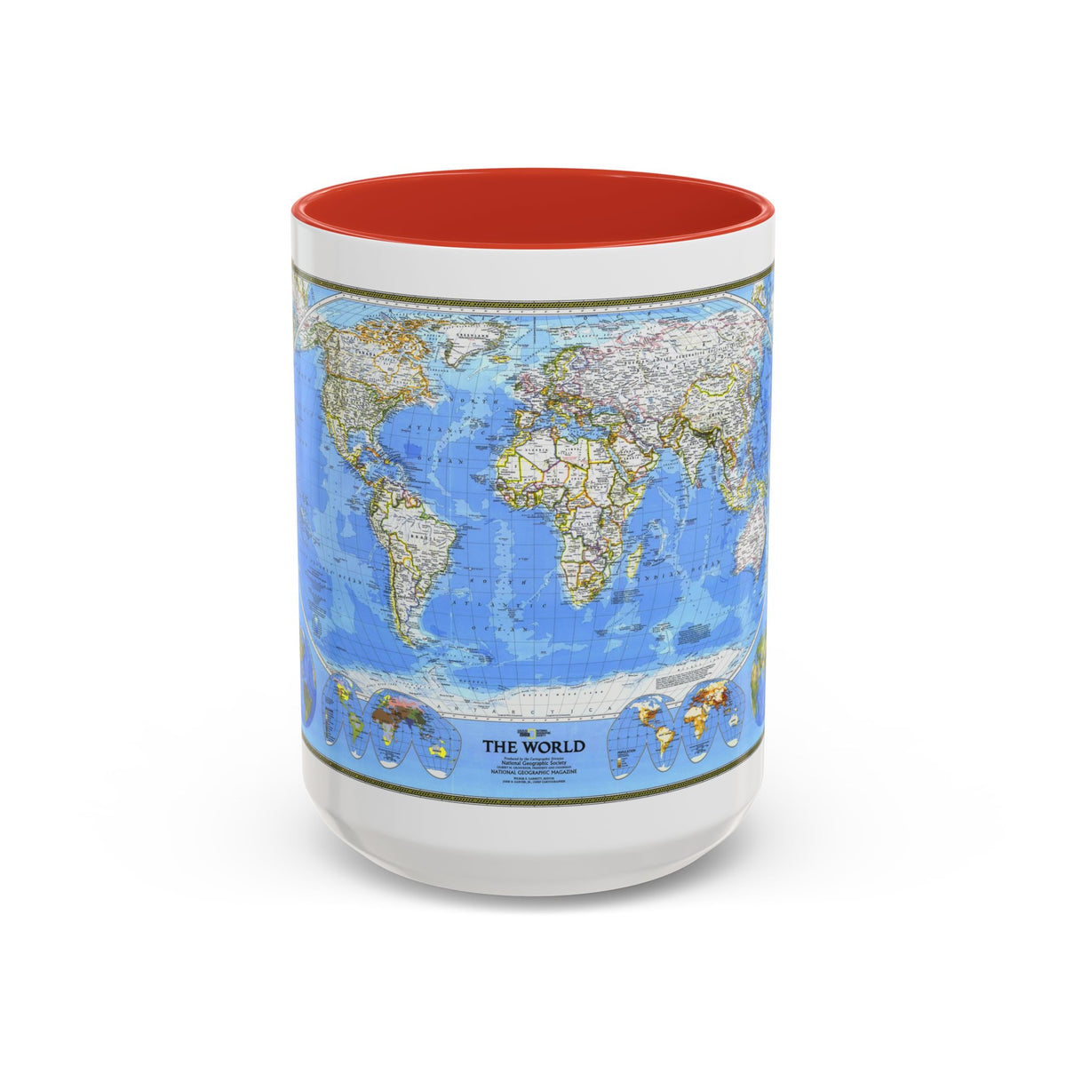 World Map (1988) (Map) Accent Coffee Mug