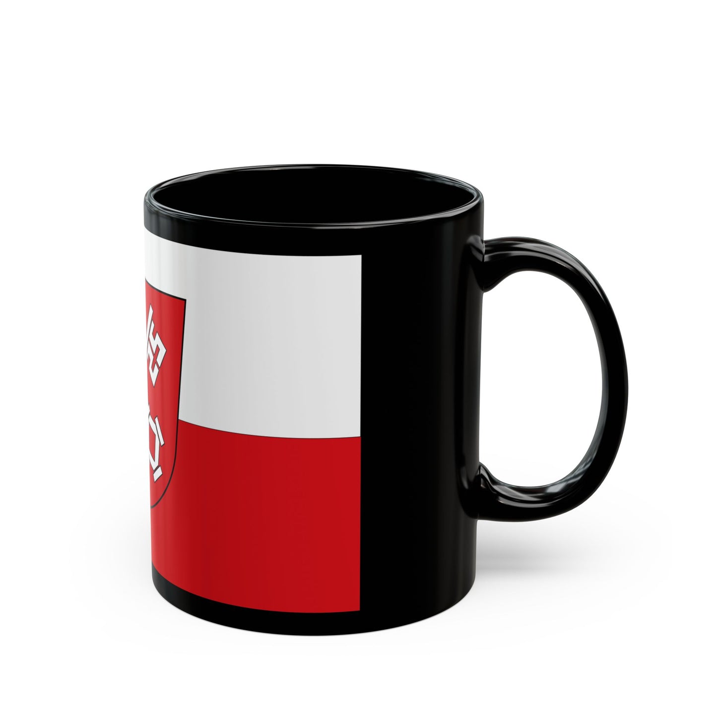 Flag of Regensburg 2 Germany - Black Coffee Mug-Go Mug Yourself