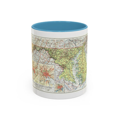 USA - Maryland, Delaware (1927) (Map) Accent Coffee Mug