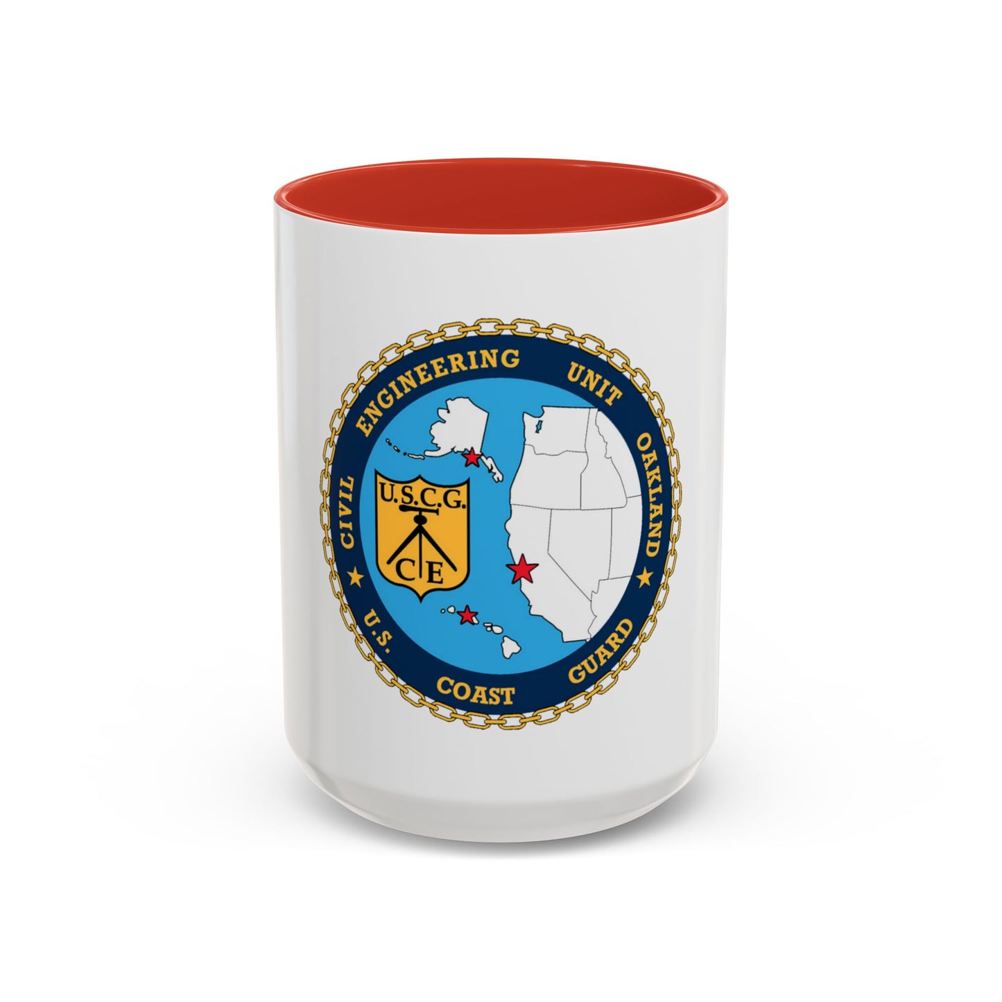 USCG Civil Eng Unit Oakland (U.S. Coast Guard) Accent Coffee Mug