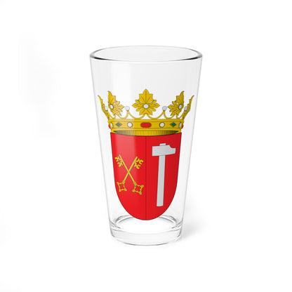 Escudo de Pedro Martínez (Spain) (Coat of Arms) Pint Glass 16oz