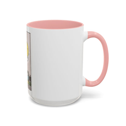 The Ace of p of Pentacles (Tarot Card) Accent Coffee Mug