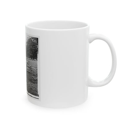Gettysburg, Pa. Confederate Dead Gathered For Burial At The Edge Of The Rose Woods, July 5, 1863 (U.S. Civil War) White Coffee Mug