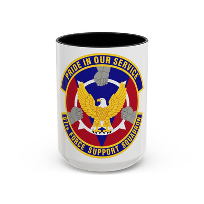 87 Force Support Squadron AMC (U.S. Air Force) Accent Coffee Mug