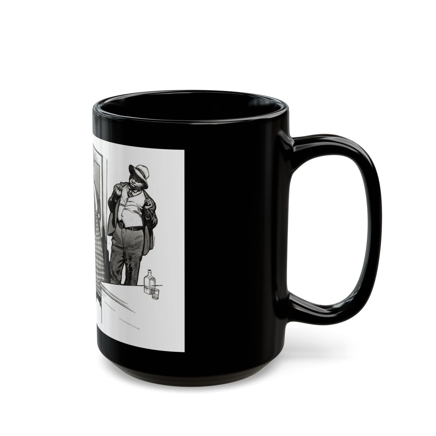 Cash Money for Casualties (2), Redbook magazine, December 1932 - Black Coffee Mug-Go Mug Yourself